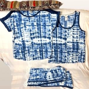 💕NWOT Lucky Brand 3-Pc PJ Set Size Med.